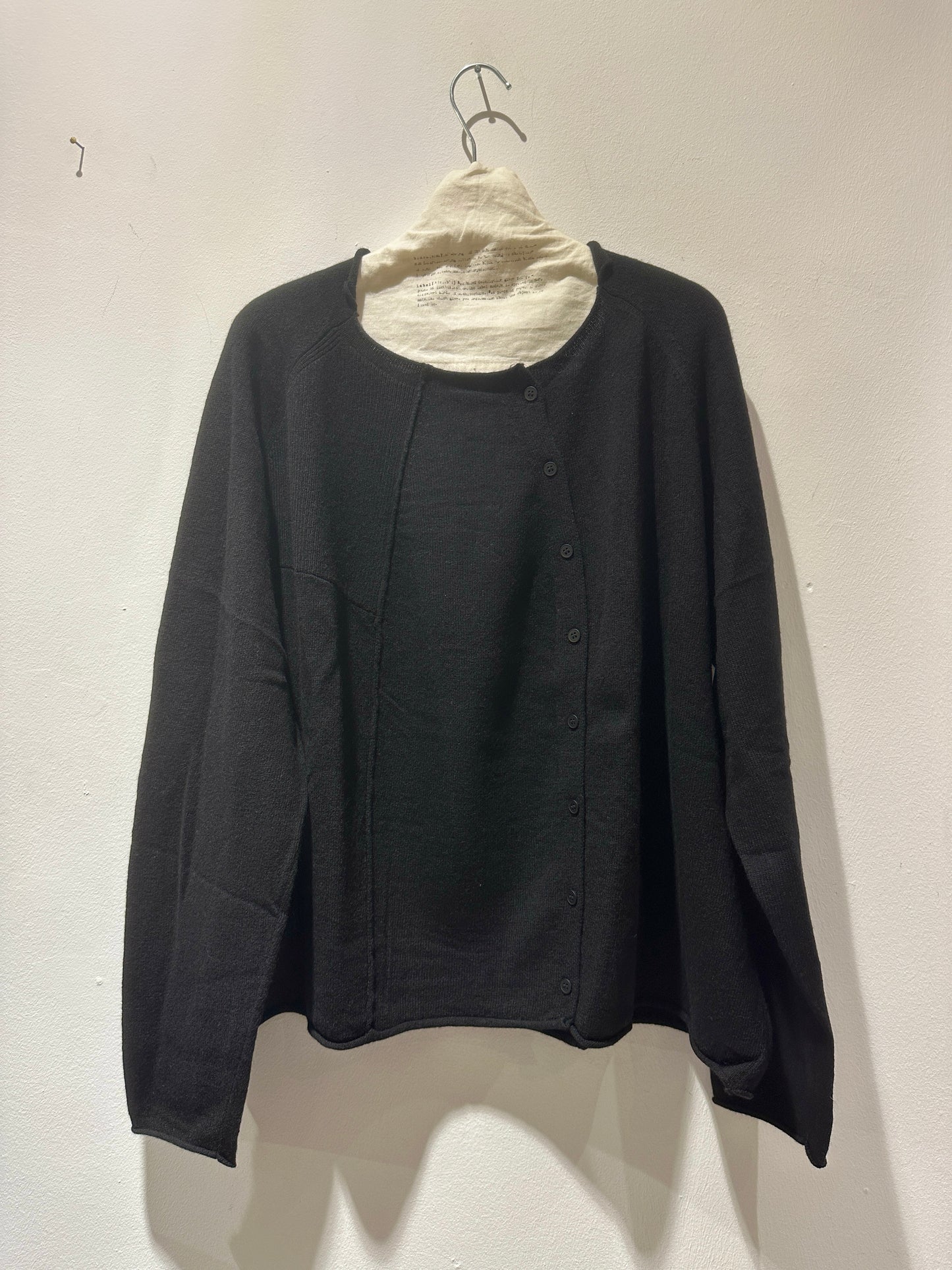 RUNDHOLZ - Cardigan over misto lana, Black