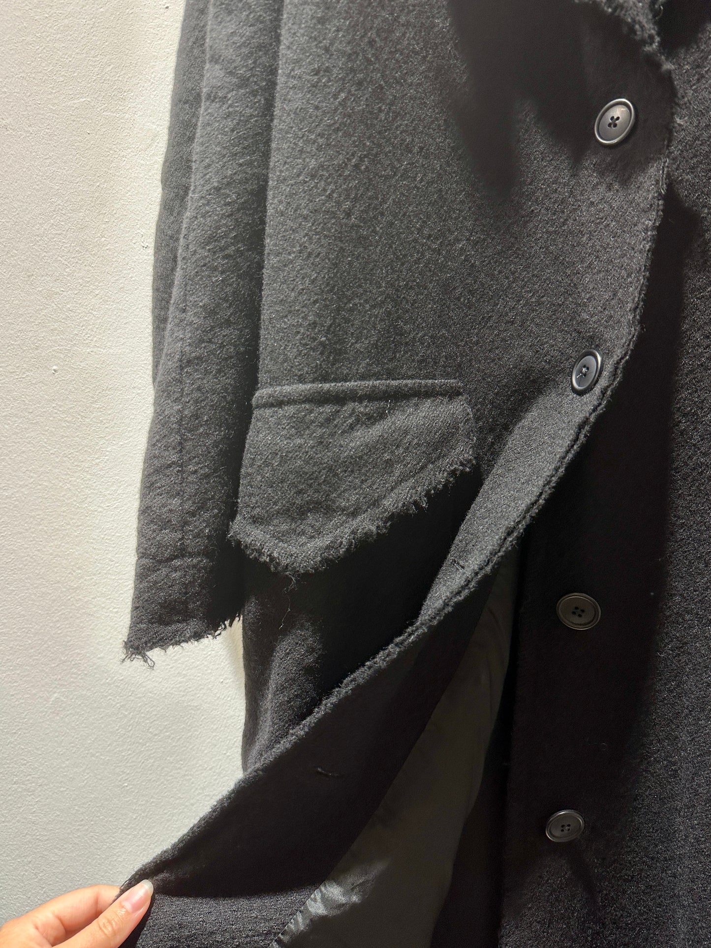 RUNDHOLZ - Cappotto lungo in lana, Black