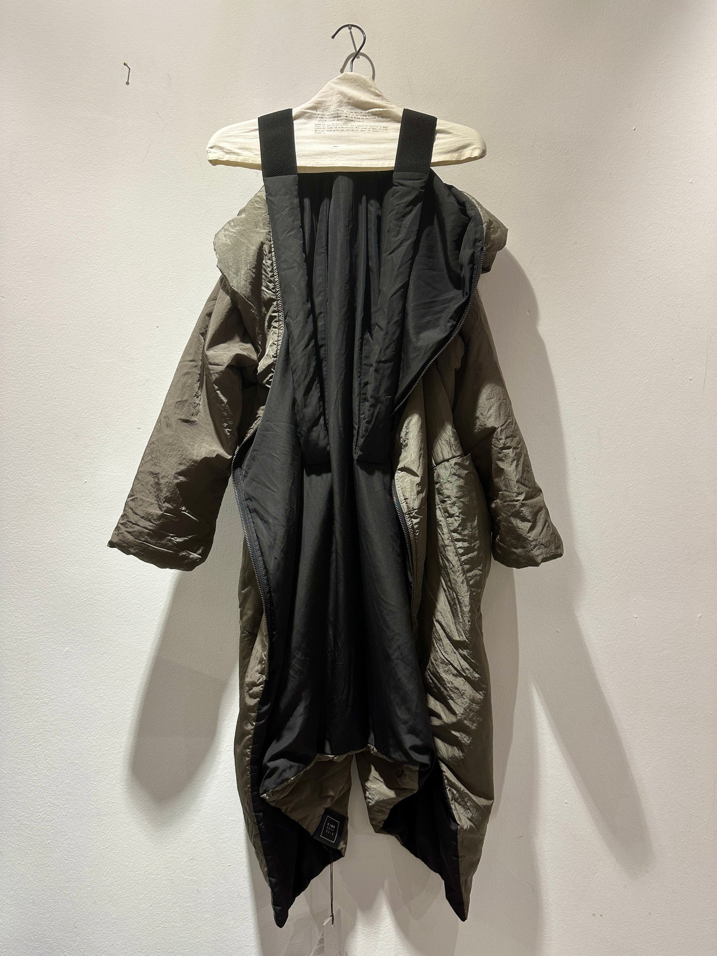 KIMONORAIN - Piumino lungo reversibile, Marron Glacè