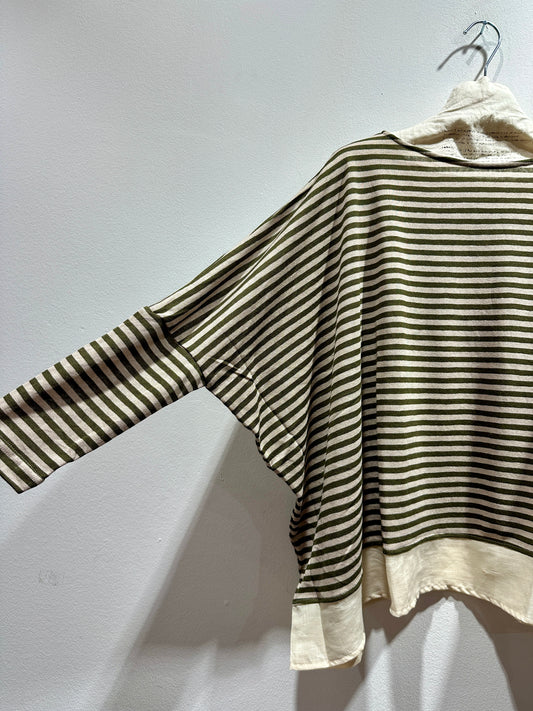 MAMA B - Maglia Bamboo LR, riga Alga