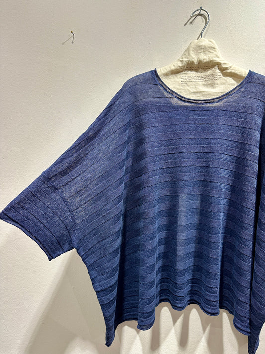 RUNDHOLZ - Maglia manica 3/4, Navy
