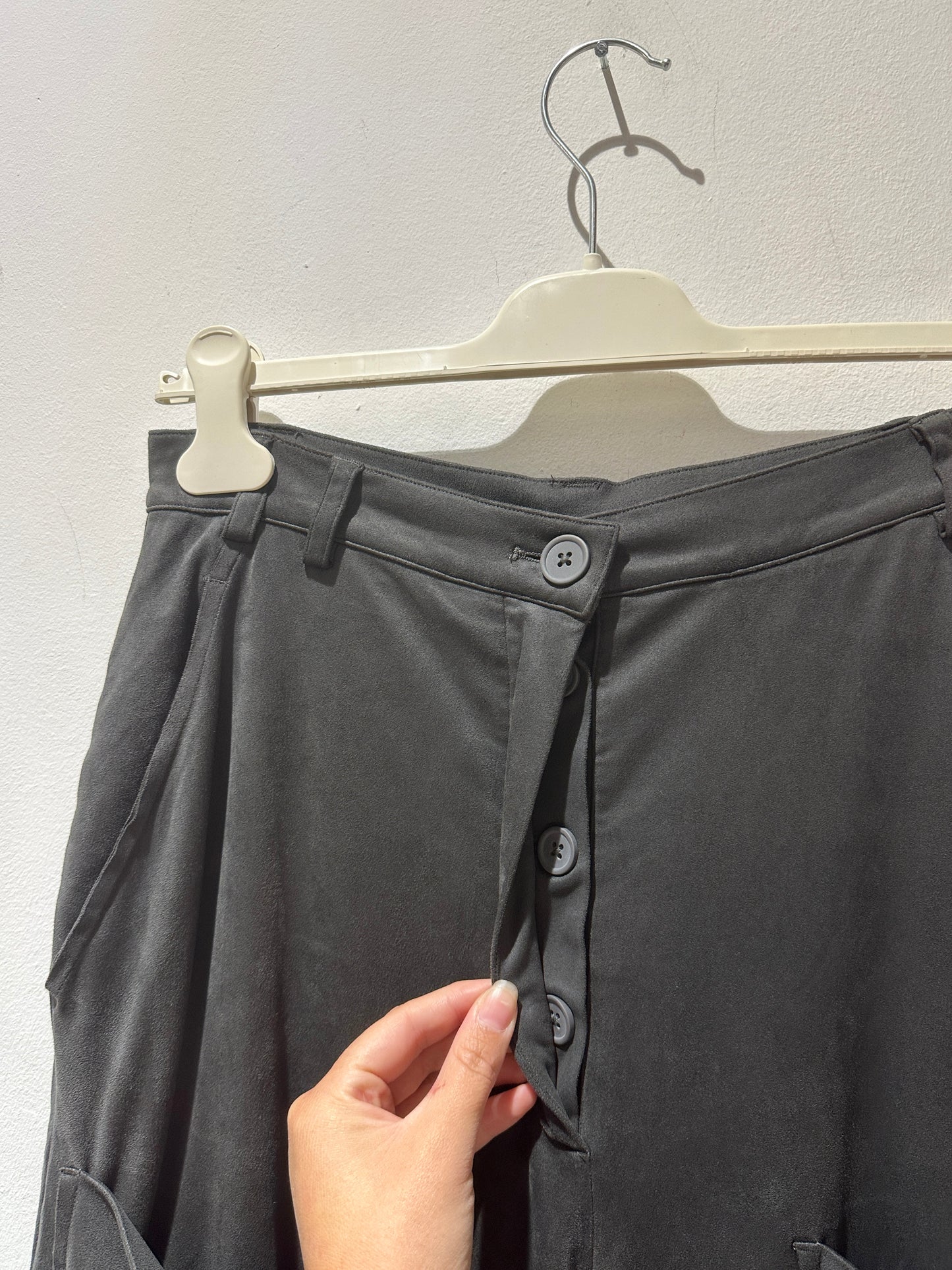 RUNDHOLZ - Pantalone in cupro, Grey