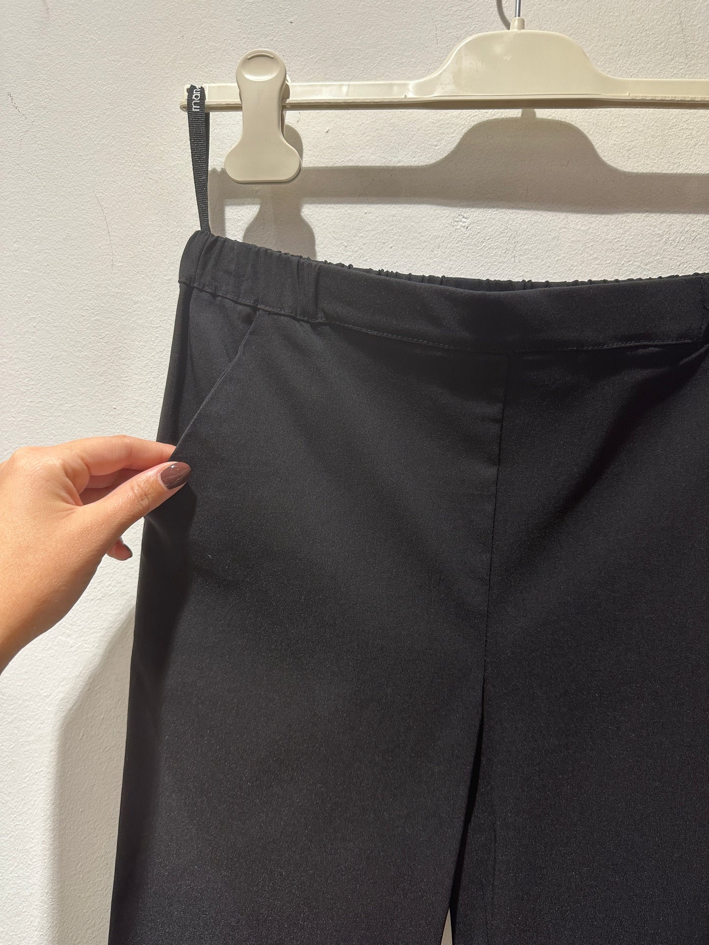 MANESERA - Pantalone a trombetta, Nero