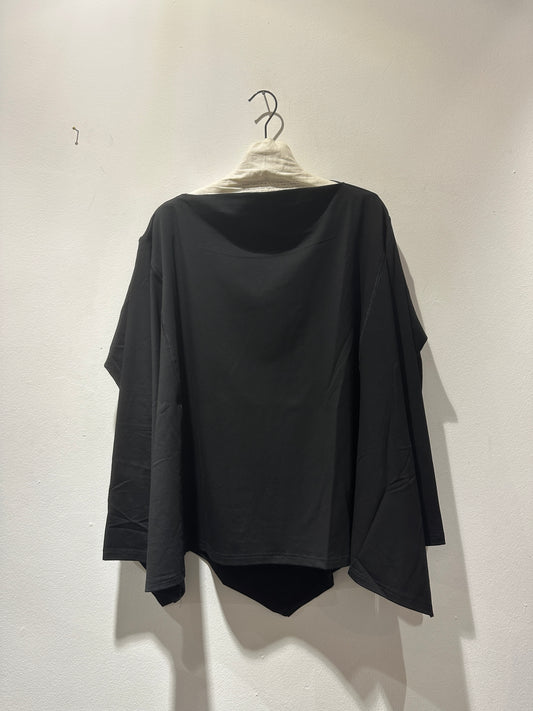 JM Design - Maglia over con collo a cratere, Nero