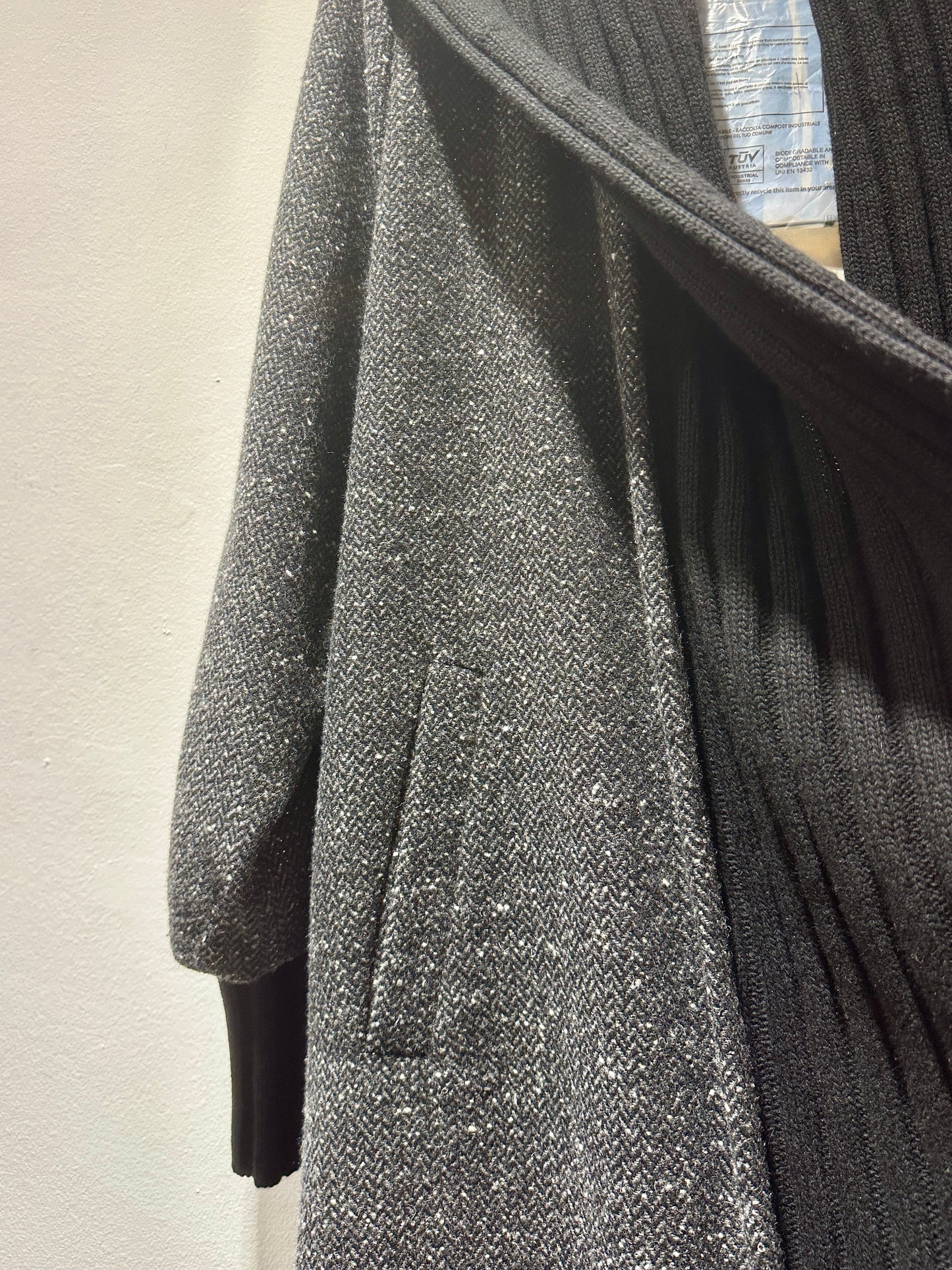 ALESSIA SANTI - Cappotto lungo misto lana, Nero