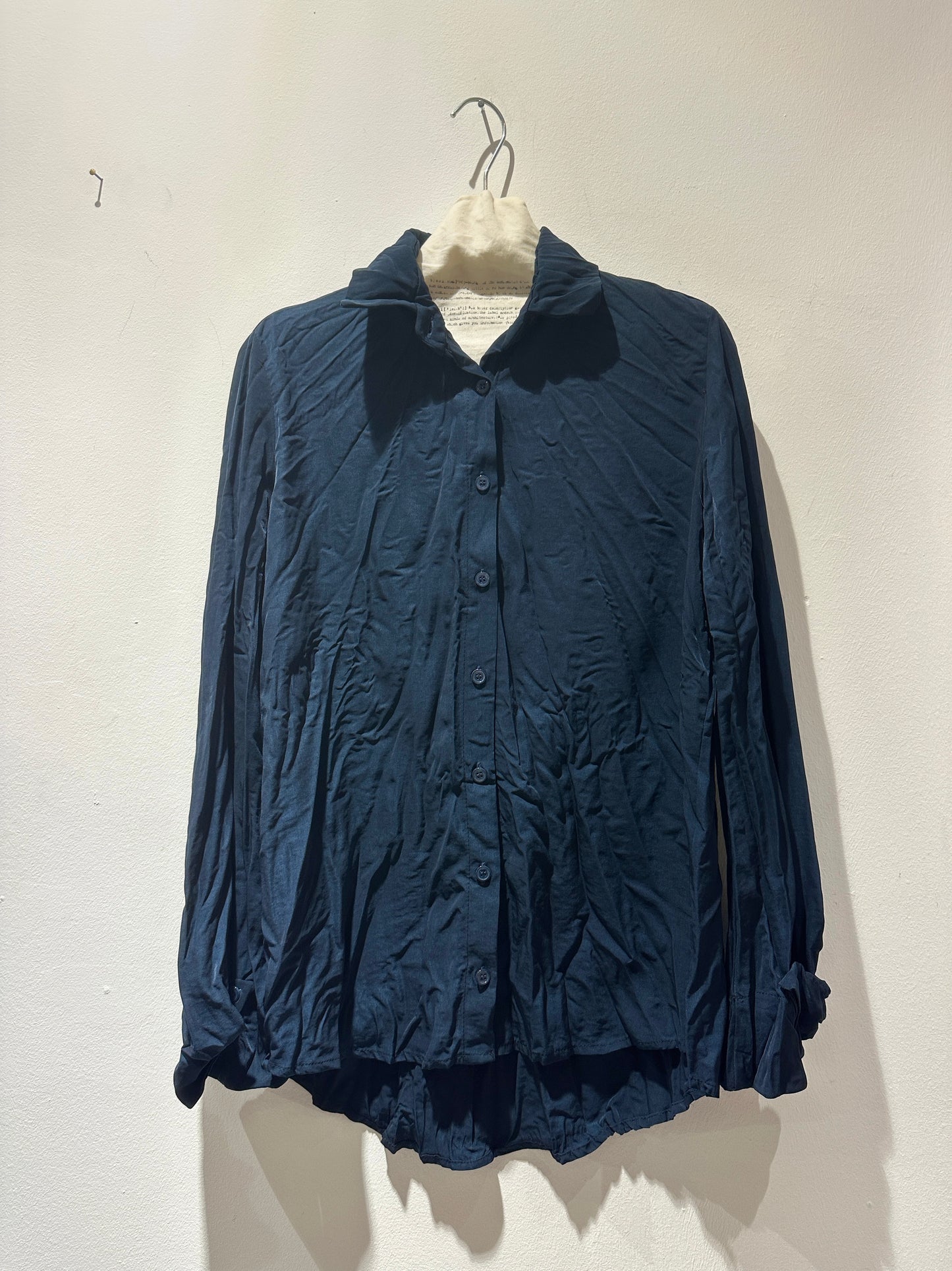 JM Design - Camicia stropicciata, Blu