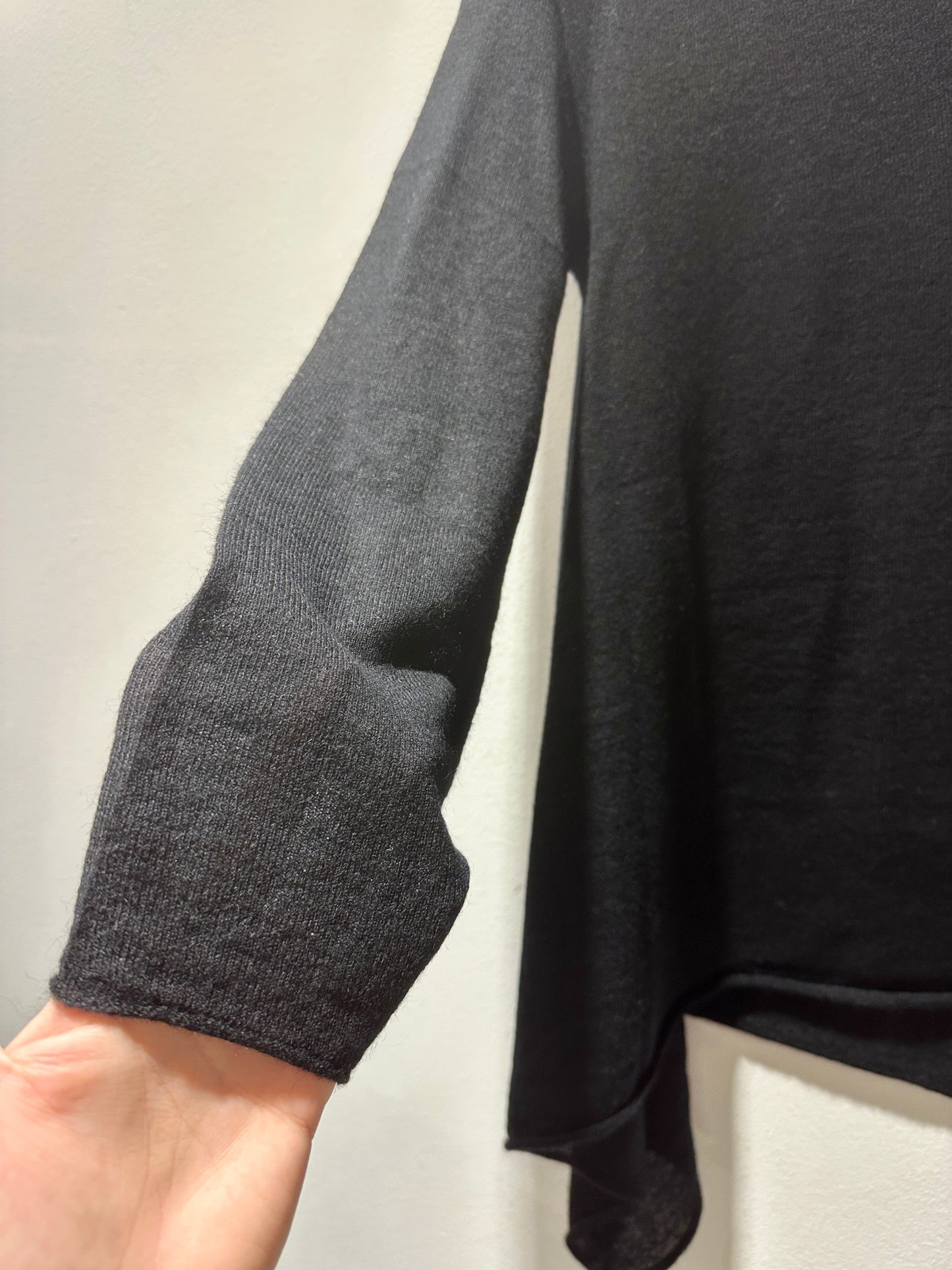 RUNDHOLZ - Maglia svasata misto lana, Black