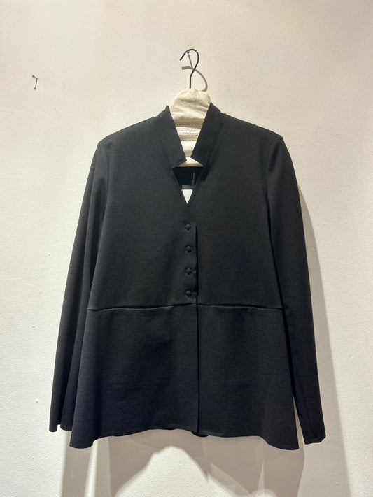 JM Design - Giacca liscia scollo a V, Nero