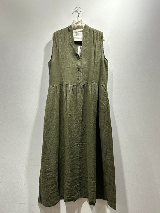 MAMA B - Abito in lino Opaco, Alga