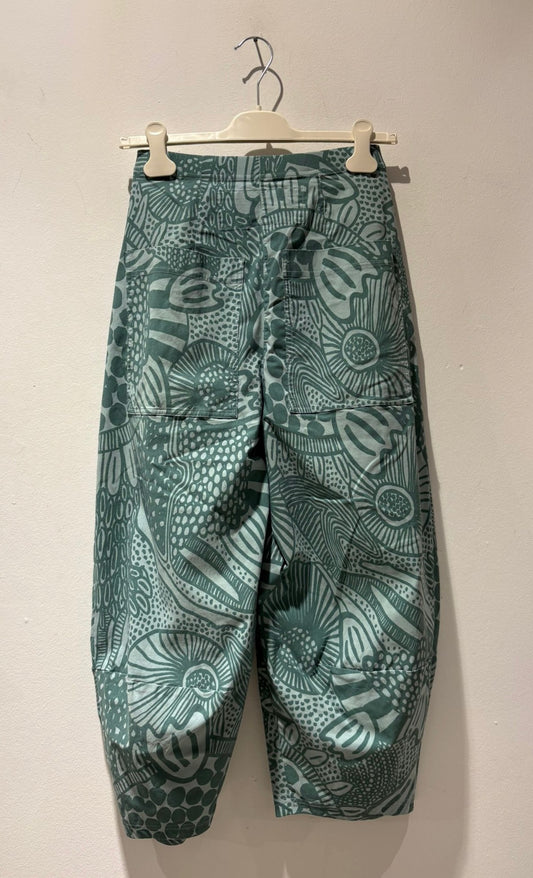 RUNDHOLZ - Pantalone balloon fantasia, Grass Print