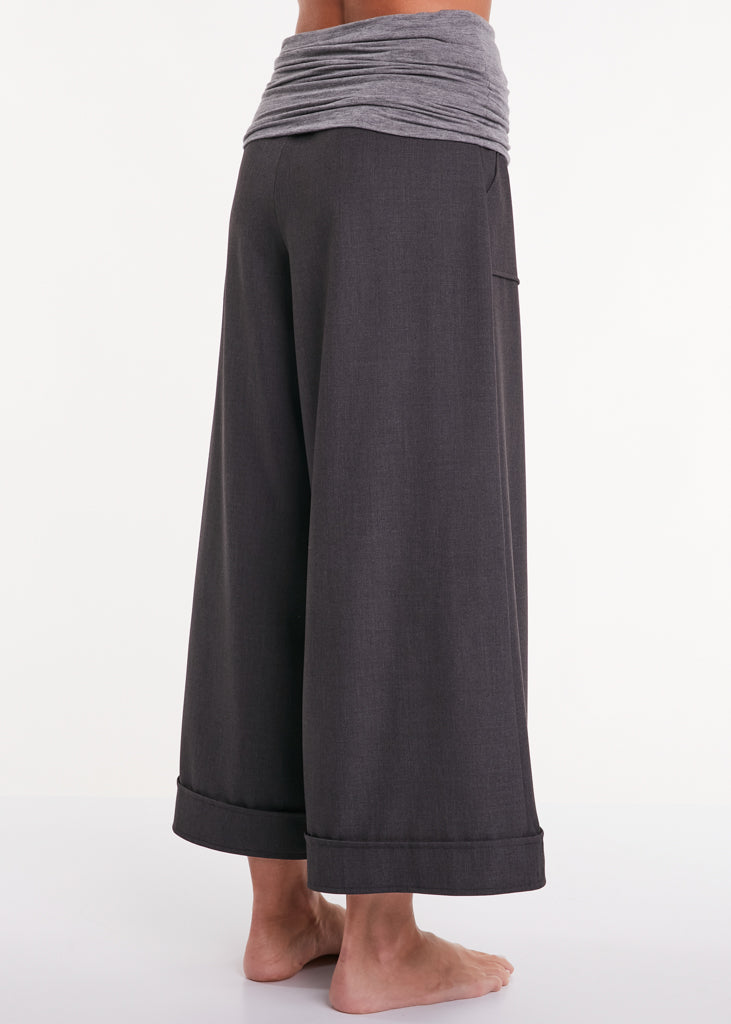 ALESSIA SANTI - Pantalone palazzo con fascia, Antracite