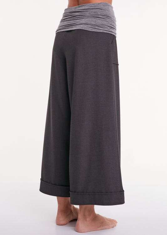 ALESSIA SANTI - Pantalone palazzo con fascia, Antracite