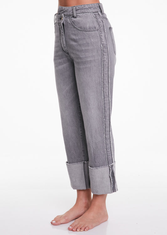ALESSIA SANTI - Jeans con risvolto, grigio