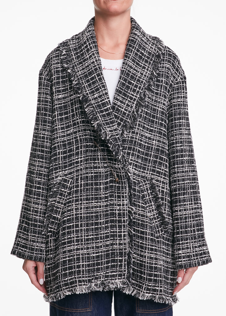 ALESSIA SANTI - Cappotto spigato, Nero