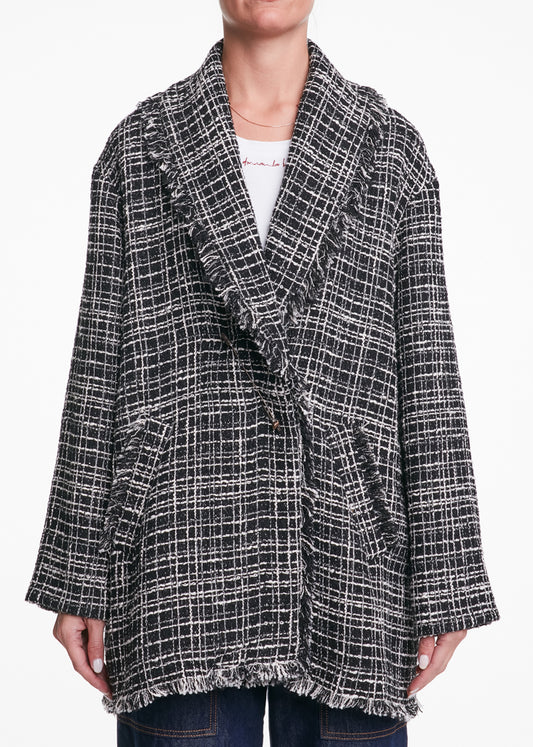 ALESSIA SANTI - Cappotto spigato, Nero