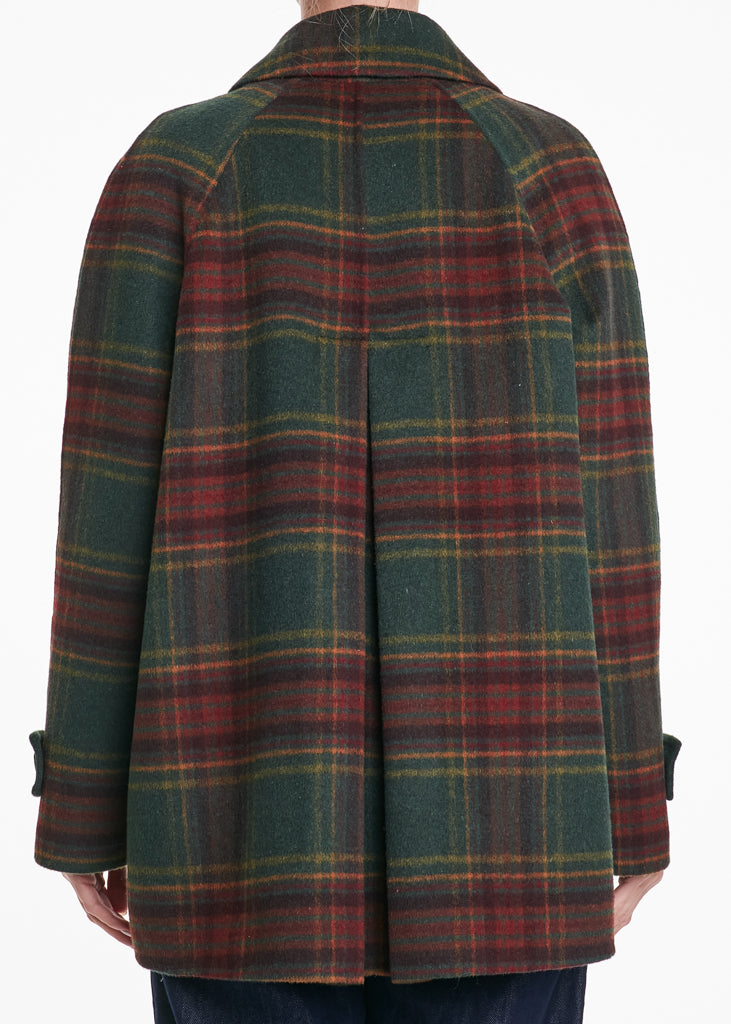 ALESSIA SANTI - Giacca caban in lana, Stampa Scozzese