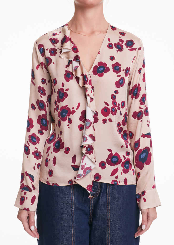 ALESSIA SANTI - Blusa fantasia floreale in viscosa