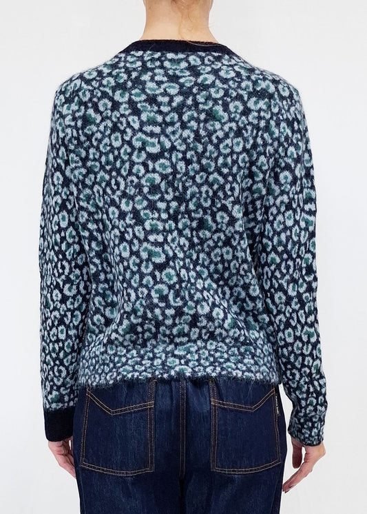 ALESSIA SANTI - Maglione misto alpaca stampato, Blu