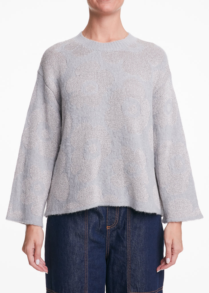 ALESSIA SANTI - Maglia con inserti in lurex, Grigio