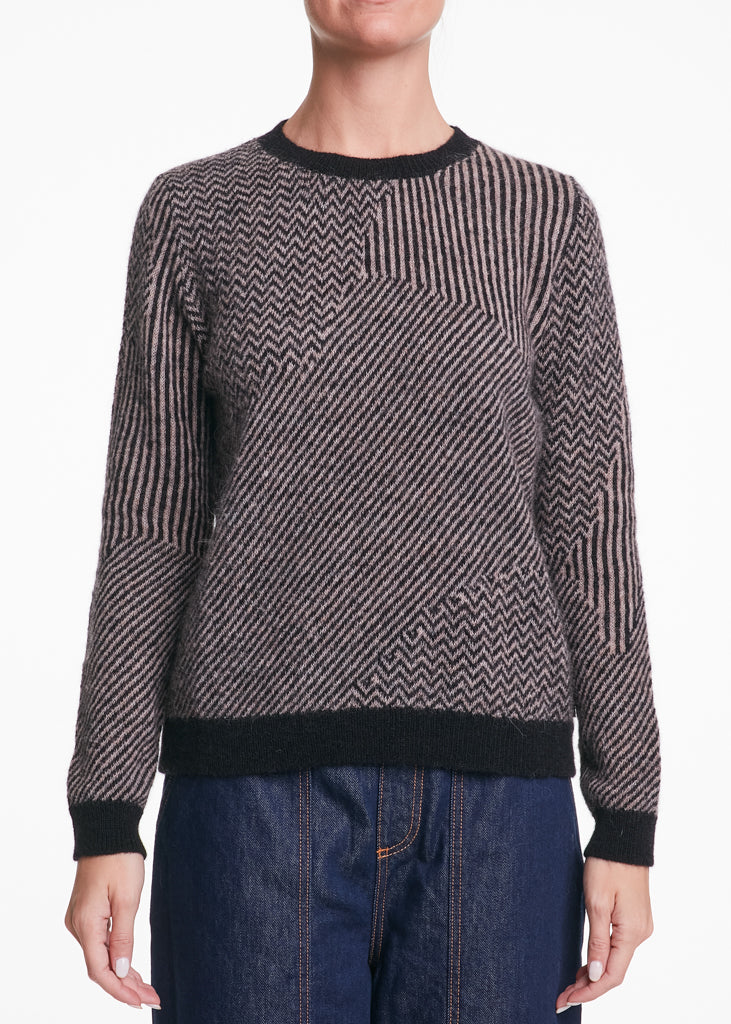 ALESSIA SANTI - Maglione misto lana e alpaca, Nero