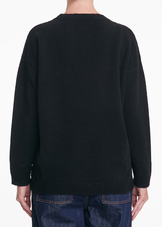 ALESSIA SANTI - Maglia misto lana e cashmere, Nero