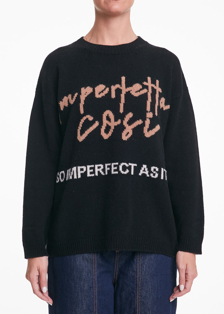 ALESSIA SANTI - Maglia misto lana e cashmere, Nero