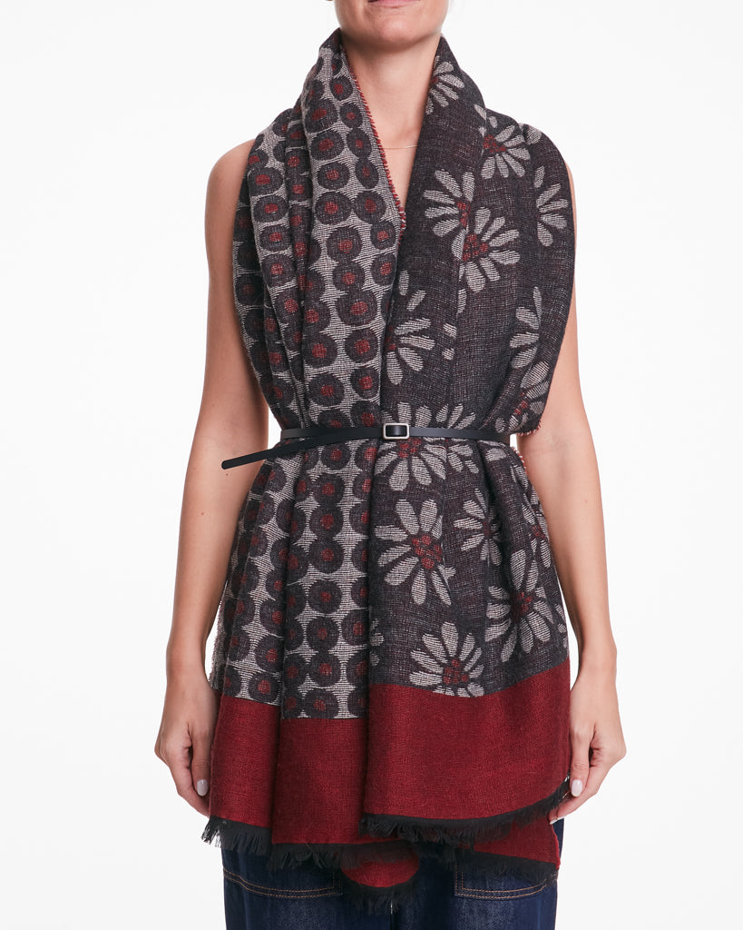 ALESSIA SANTI - Sciarpa rettangolare, Bordeaux