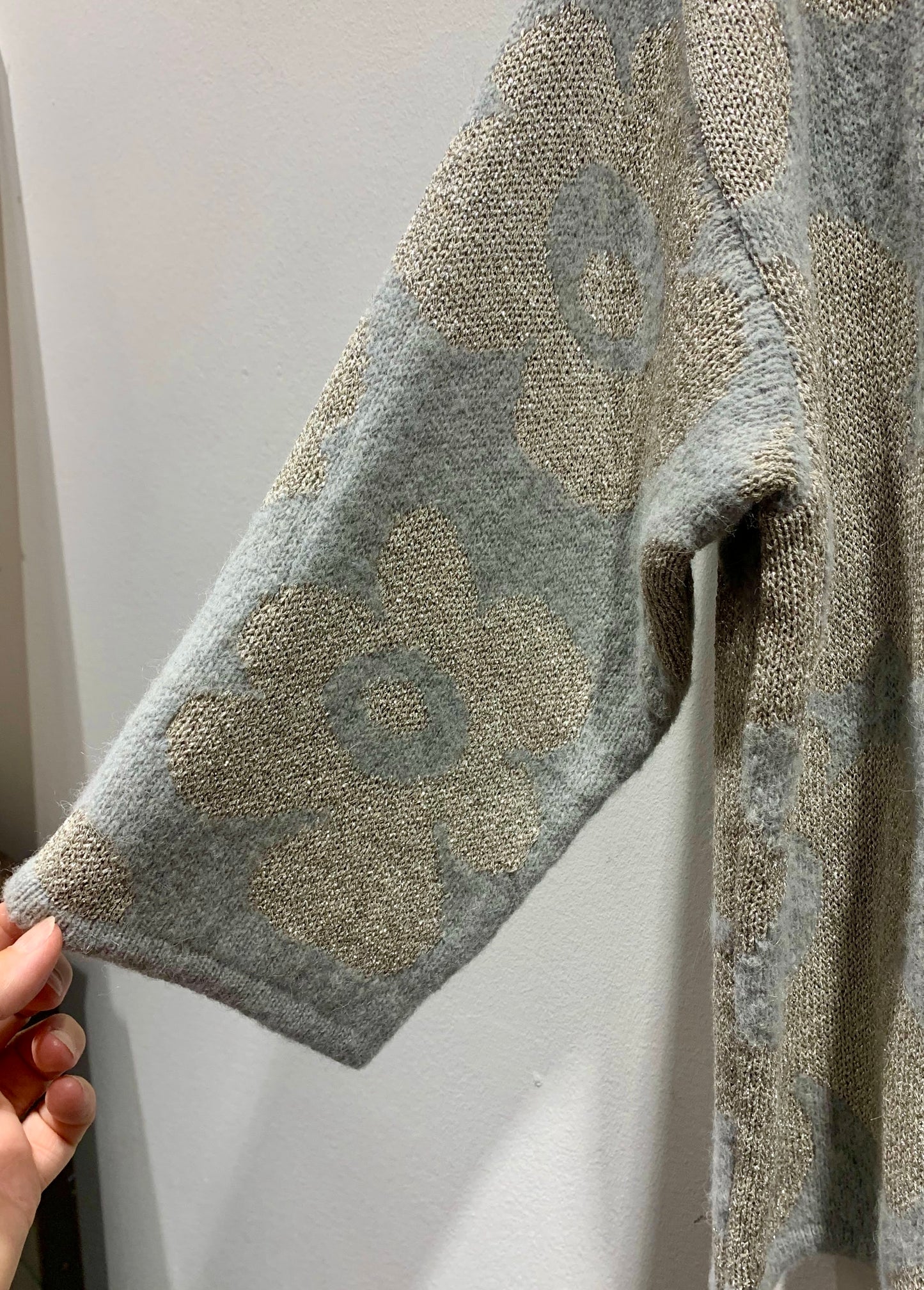ALESSIA SANTI - Maglia con inserti in lurex, Grigio