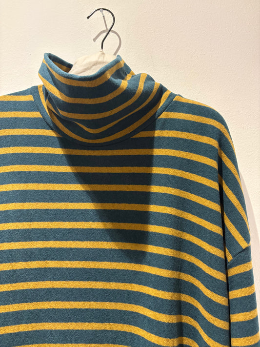 MAMA B - Maglia Jade riga atlantic- caramello
