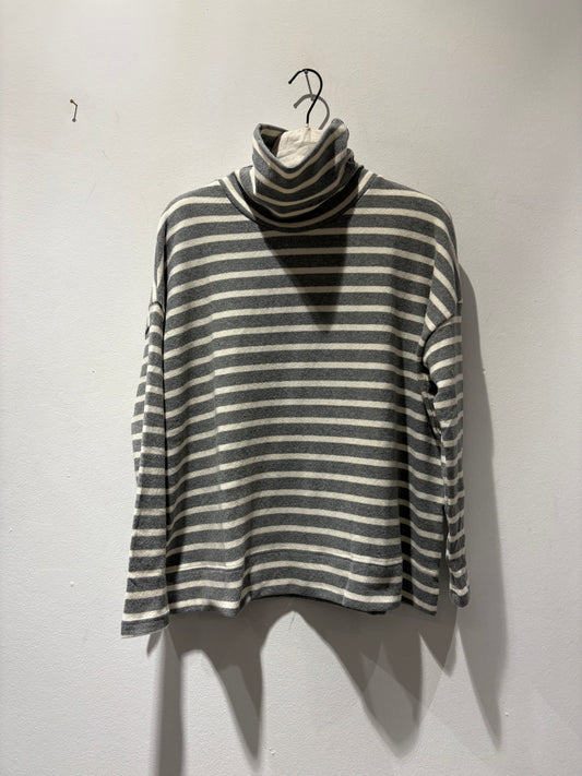 MAMA B - Maglia  Jade, riga  latte-grigio