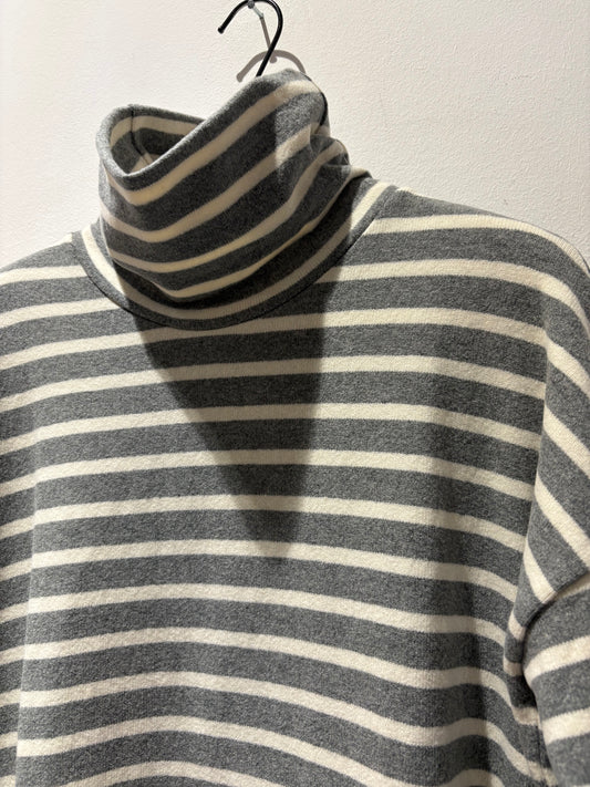 MAMA B - Maglia  Jade, riga  latte-grigio