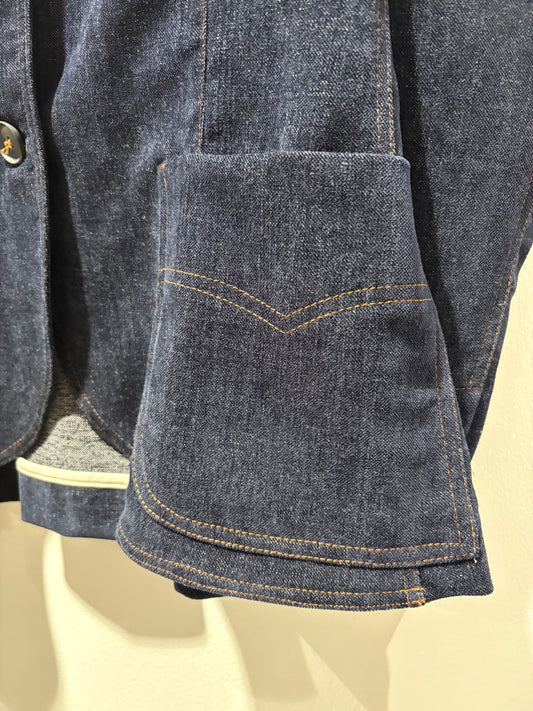 TADASHI - Giacca blu effetto jeans