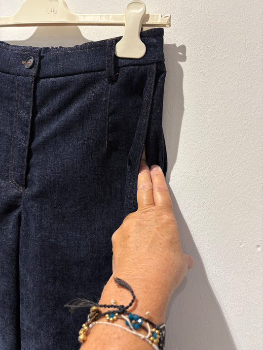 TADASHI - Pantalone a zampa effetto jeans