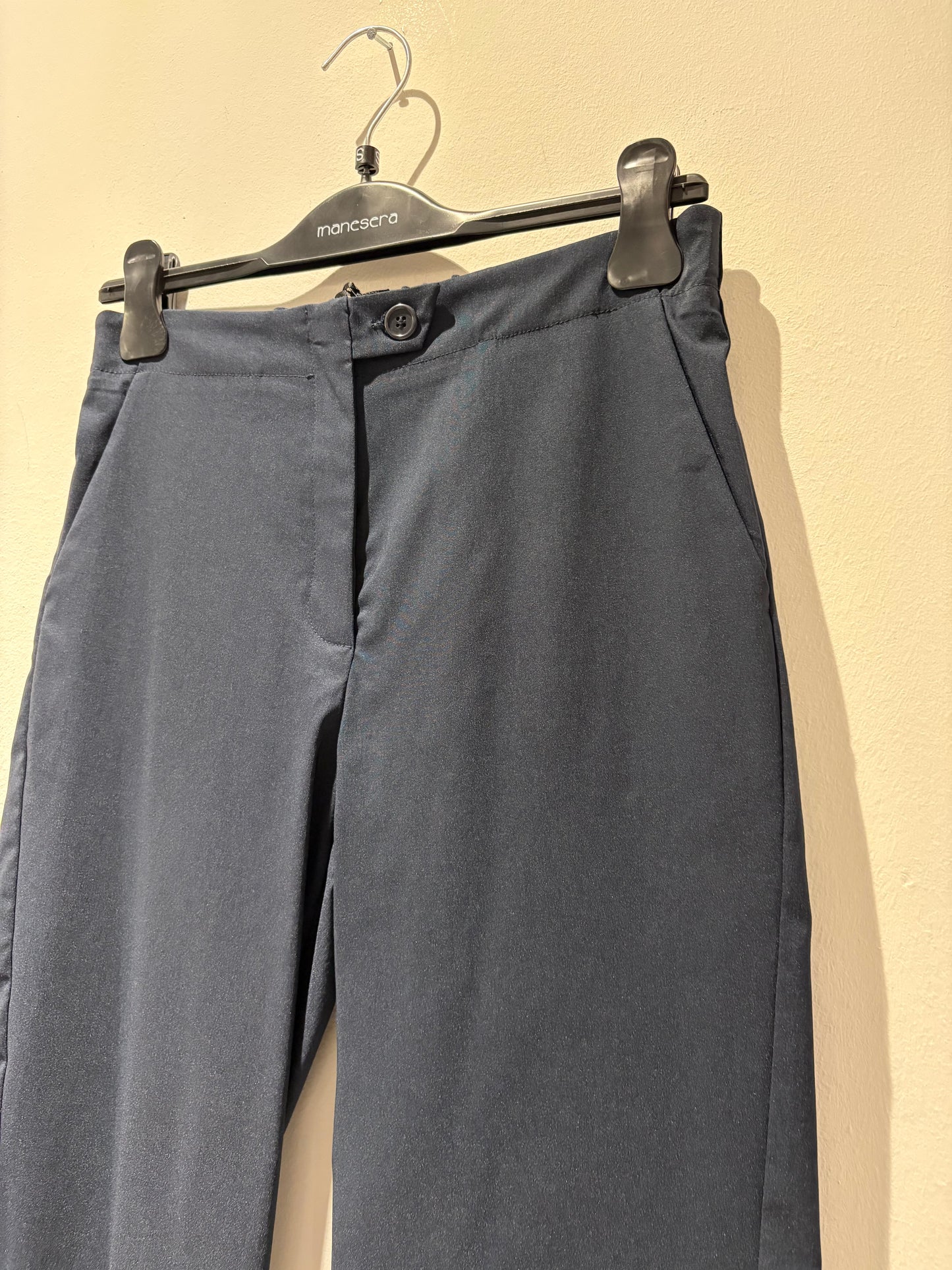 MANESERA - Pantalone grigio dritto con risvoltino