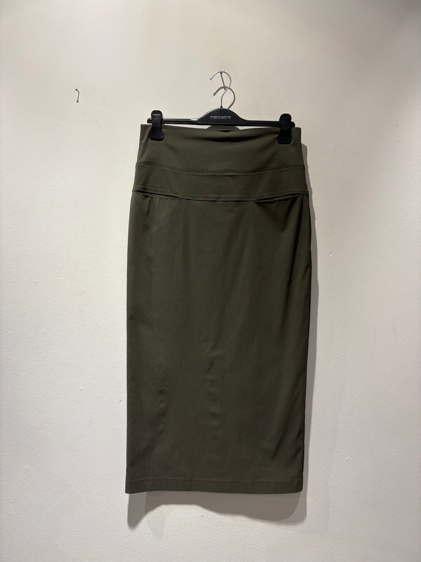 MANESERA - Gonna a tubino verde militare