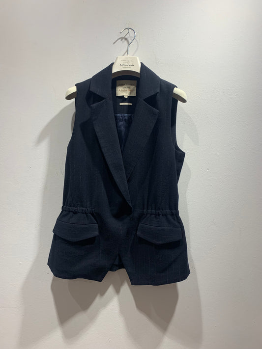 ALESSIA SANTI - Gilet gessato, Blu