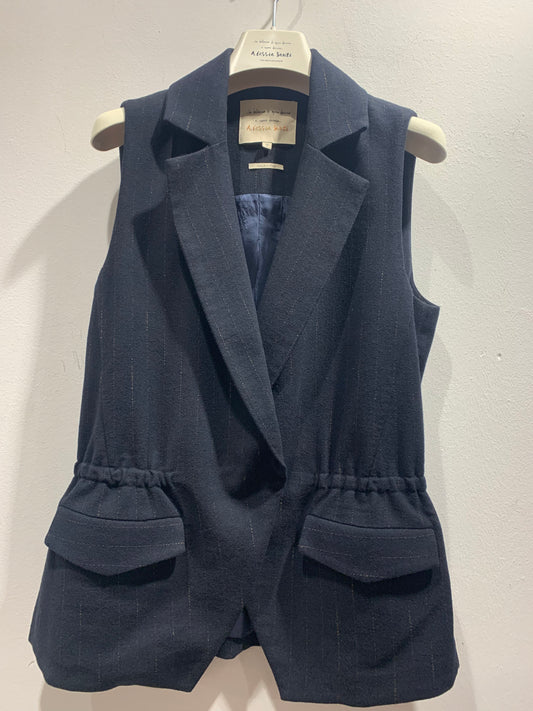 ALESSIA SANTI - Gilet gessato, Blu