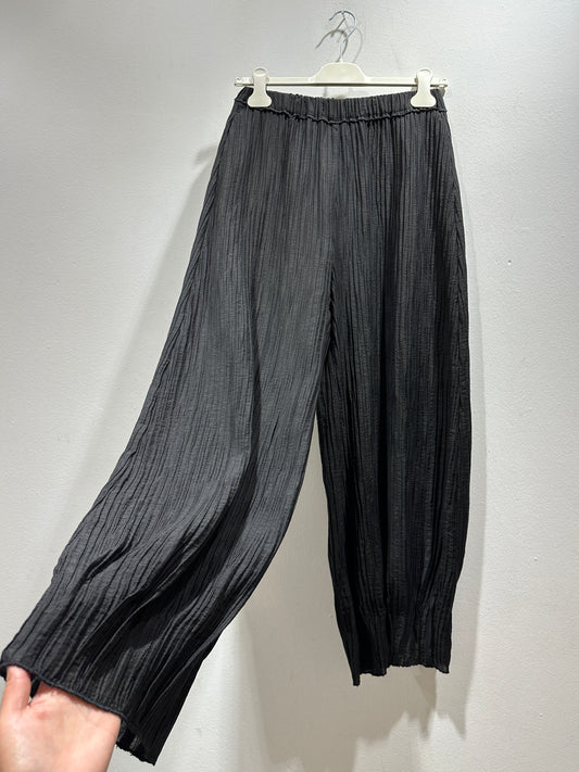 TADASHI - Pantalone nervature con riprese, Nero