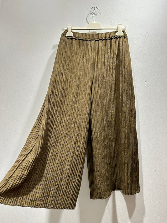 TADASHI - Pantalone nervature a palazzo, Verde