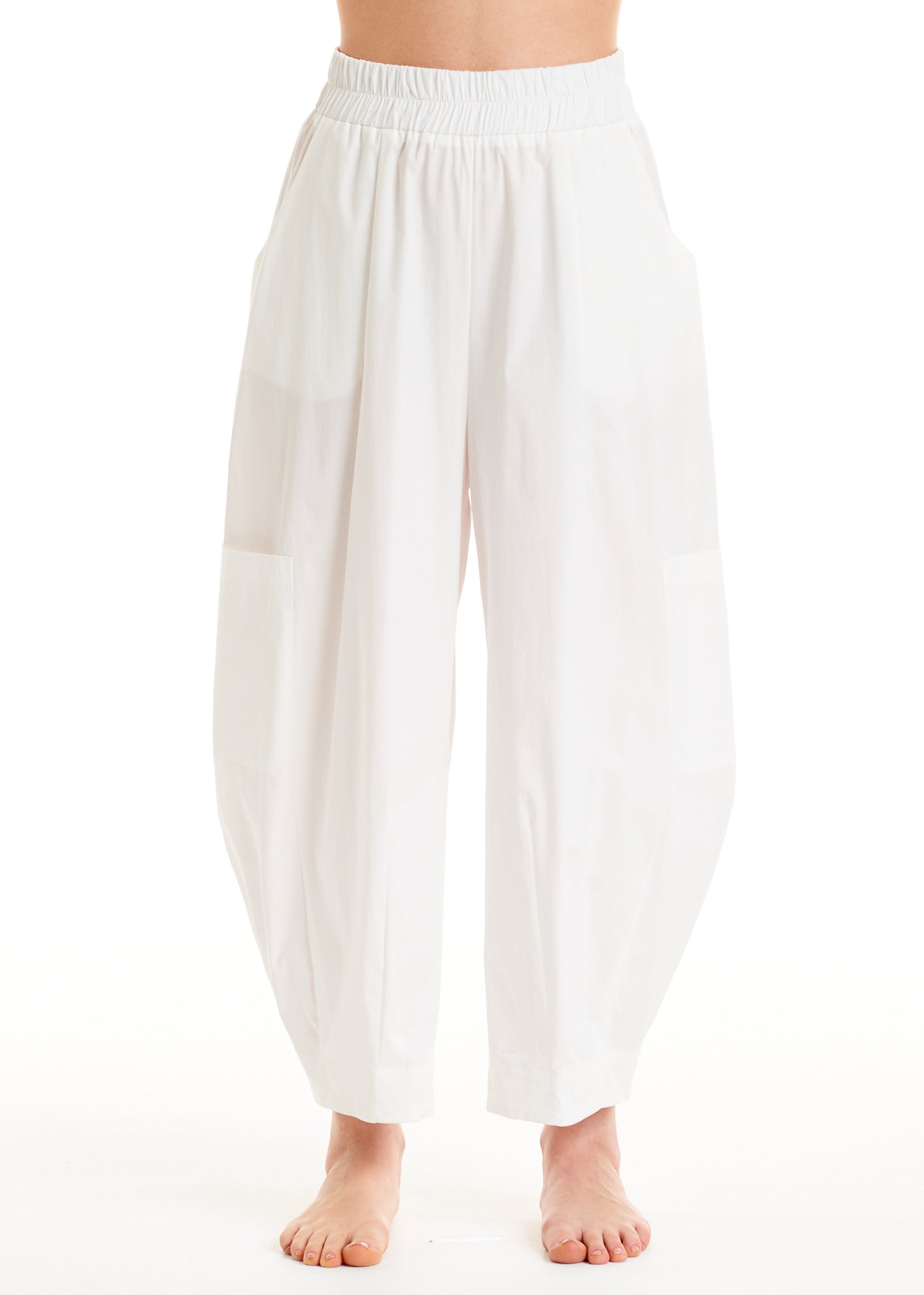 ALESSIA SANTI - Pantalone a ovetto, Bianco