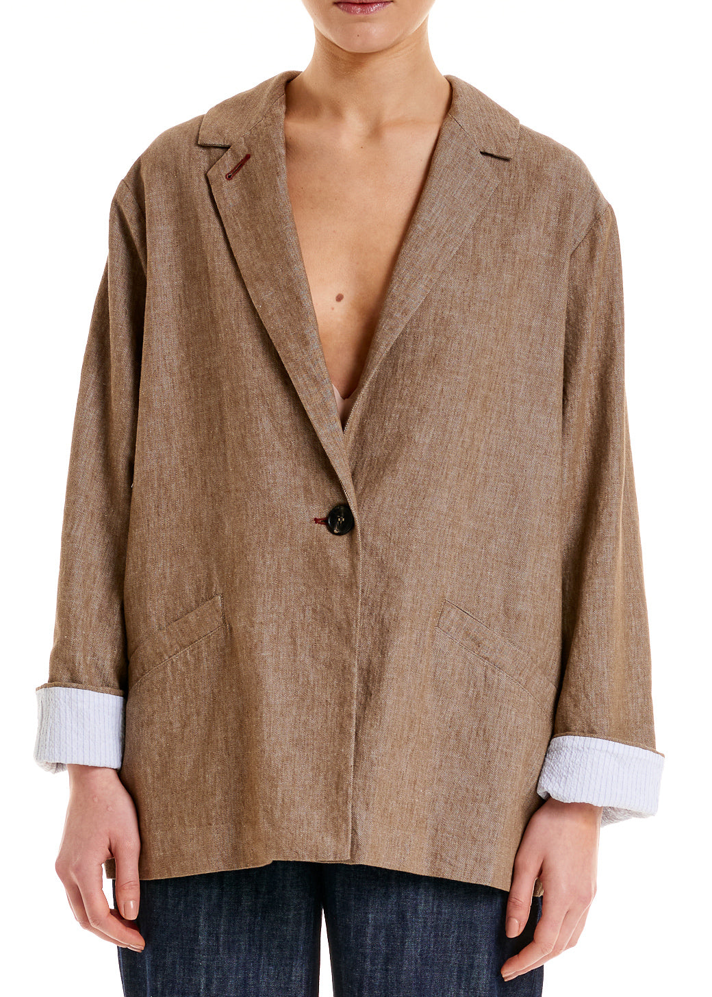 ALESSIA SANTI - Giacca 1 bottone, Beige