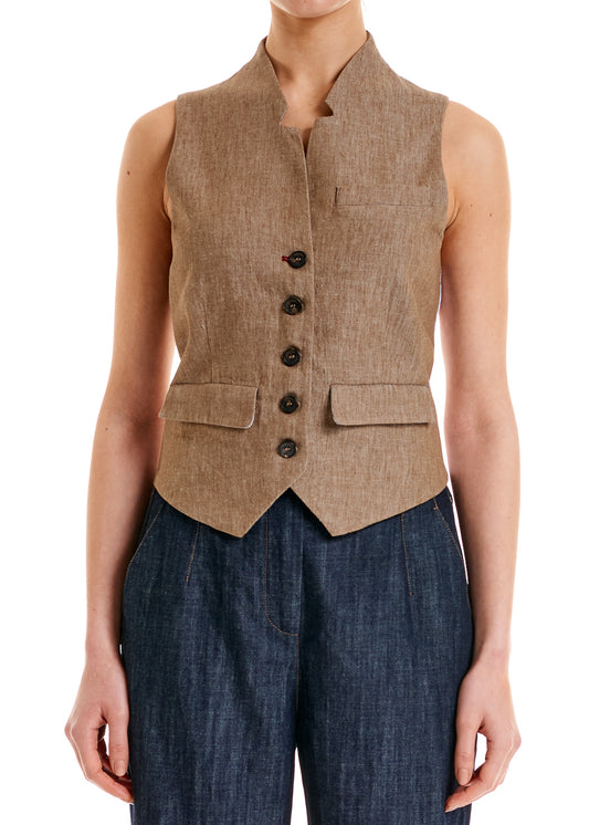 ALESSIA SANTI - Gilet bicolore, Beige