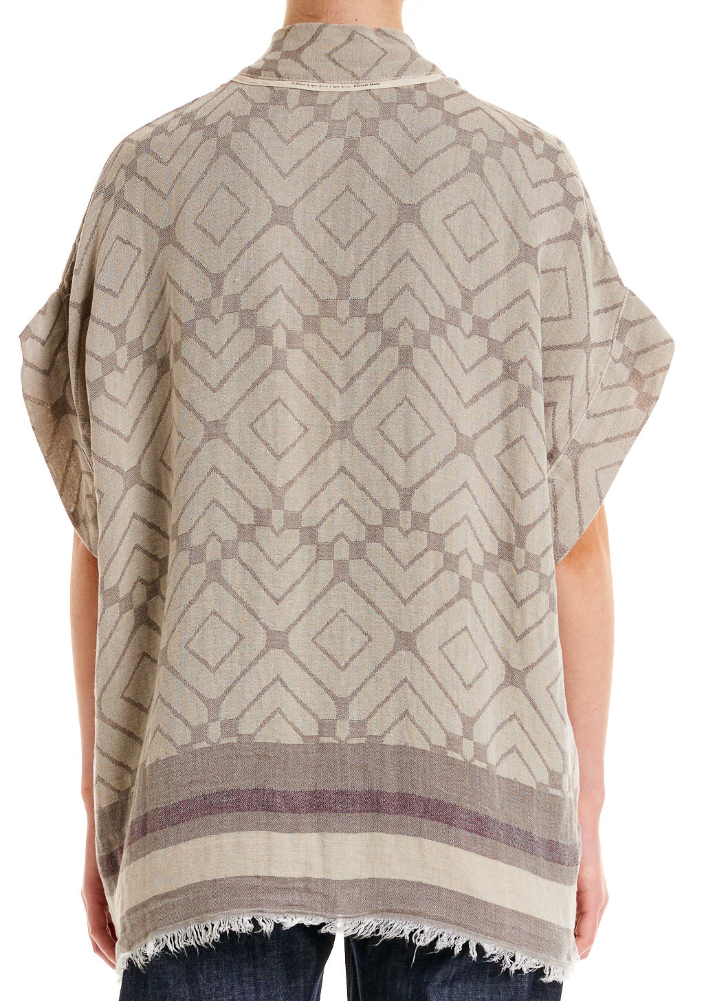 ALESSIA SANTI - Kimono sfrangiato, Beige