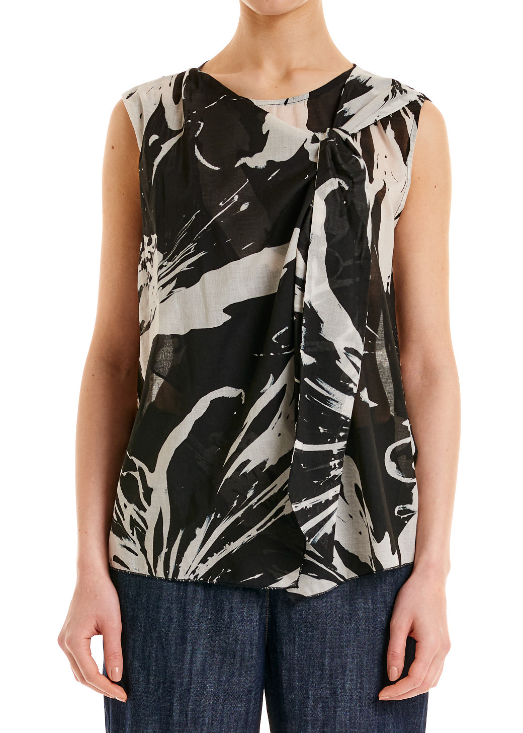 ALESSIA SANTI - Blusa nodo fantasia, Nero