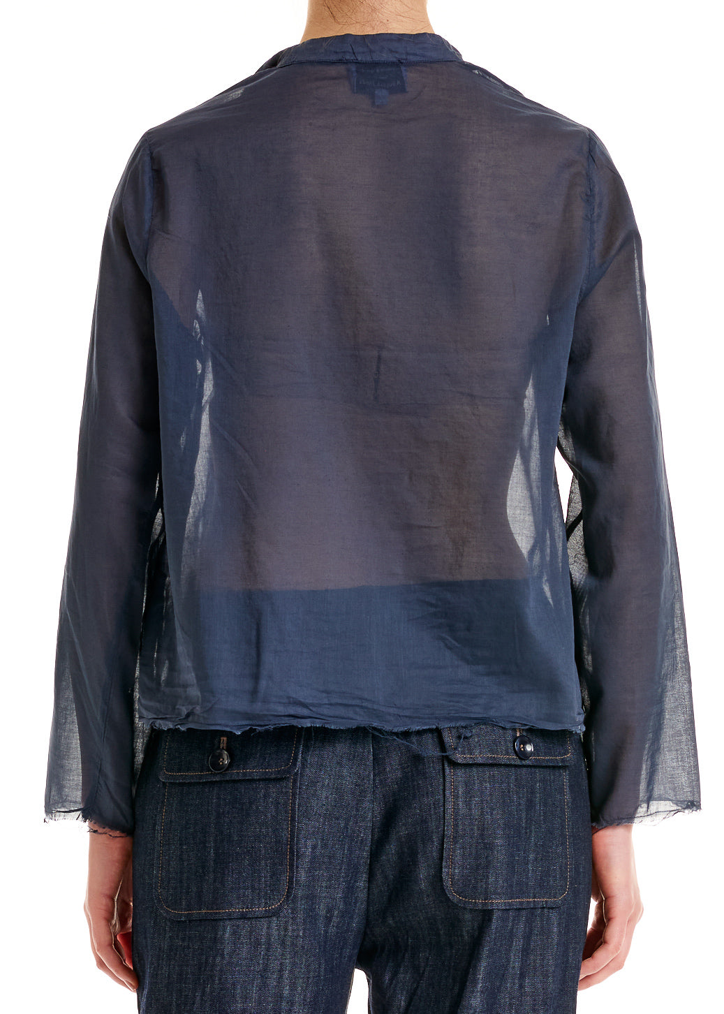 ALESSIA SANTI - Blusa trasparente, Blu