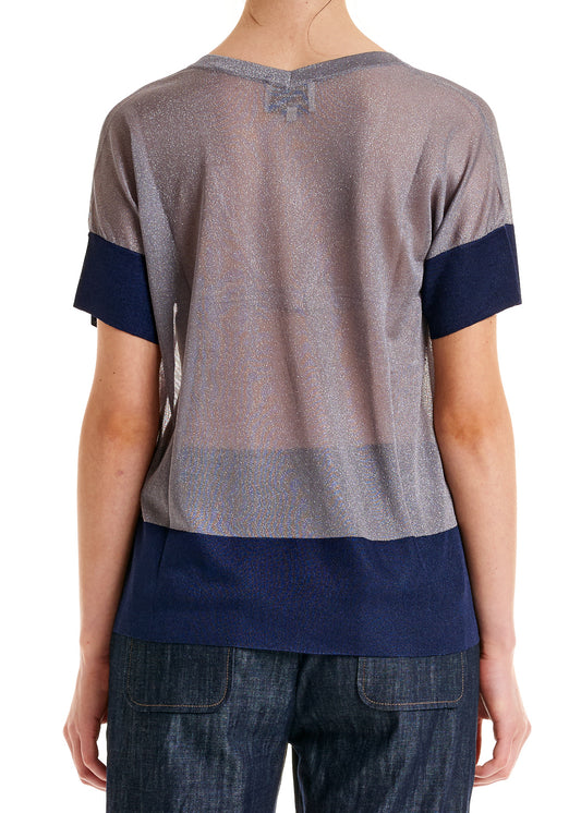 ALESSIA SANTI - T-shirt brillante, Blu