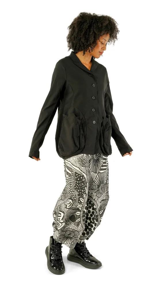 RUNDHOLZ - Pantalone balloon fantasia, Black Print