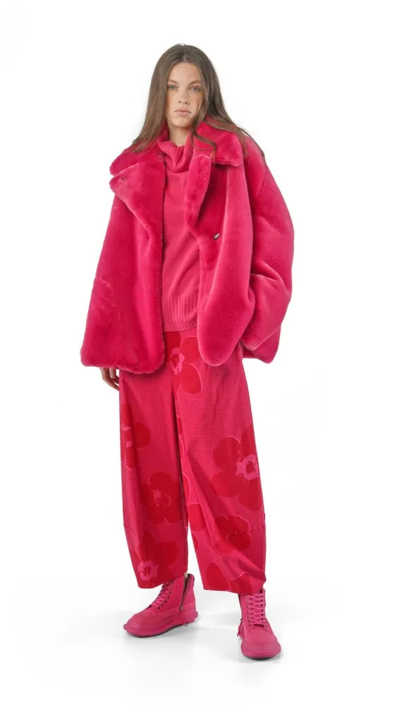 RUNDHOLZ - Ecopelliccia corta, Fucsia